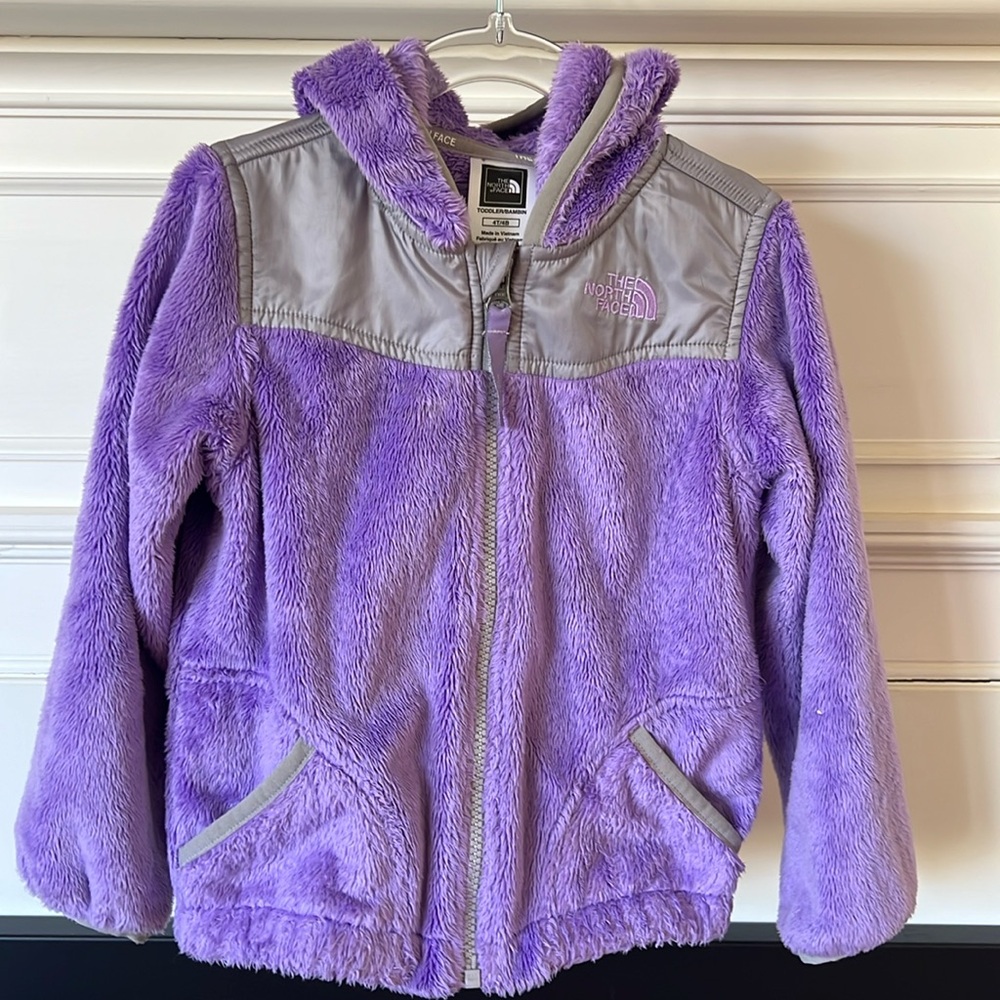 The North Face Purple Fuzzy Hooded Jacket